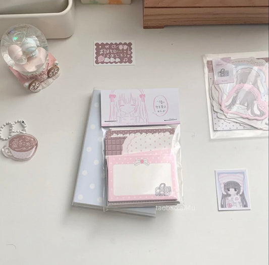 {all4u} strawberry love letter memo pack