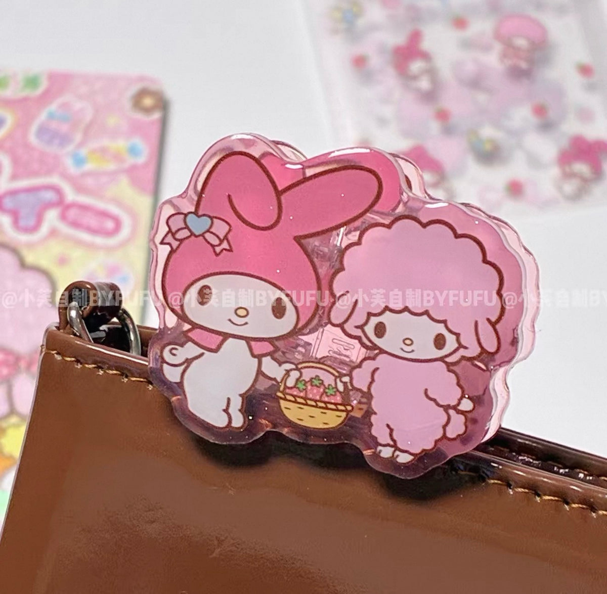 {byfufu} my melody and piano acrylic clip