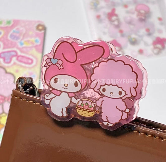 {byfufu} my melody and piano acrylic clip