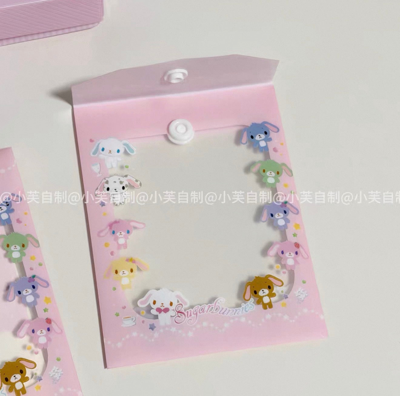 {byfufu} colorful sugarbunnies snap button pocket file