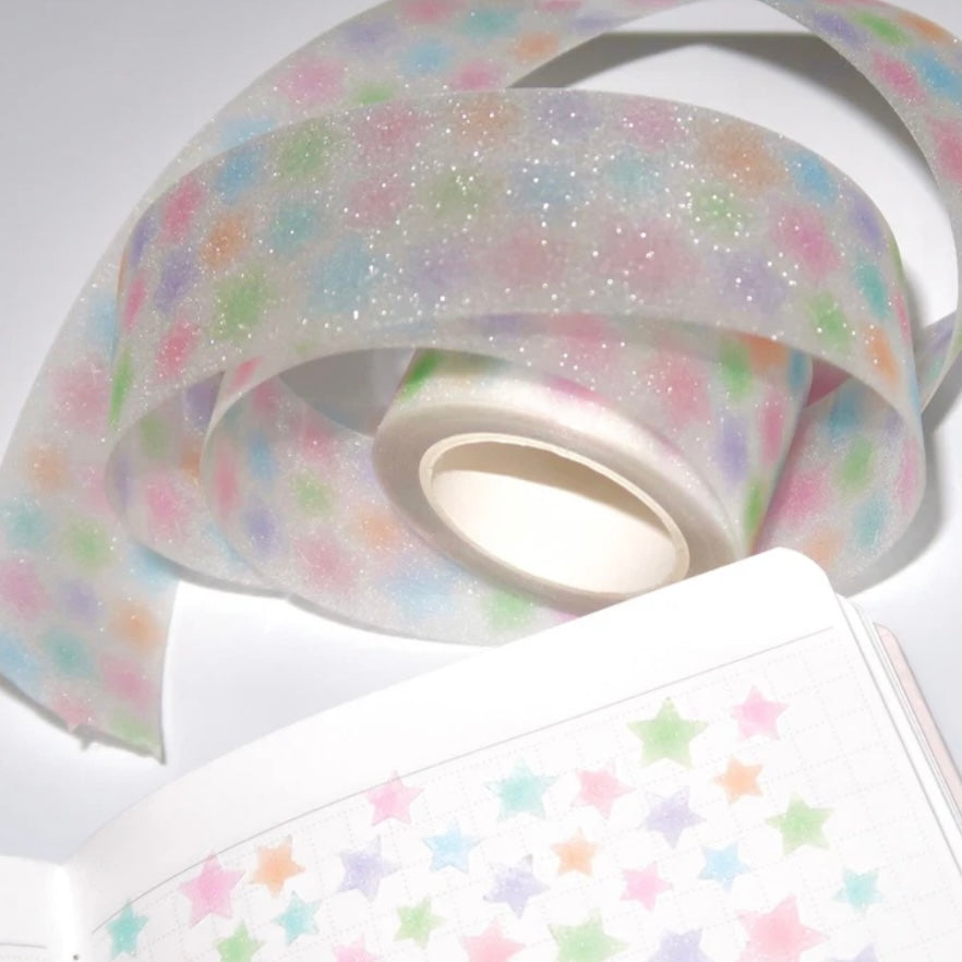 {pearly button} icy stars kiss cut tape