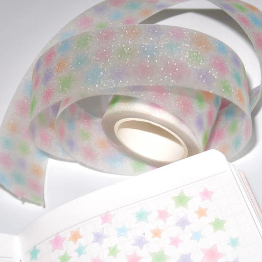 {pearly button} icy stars kiss cut tape