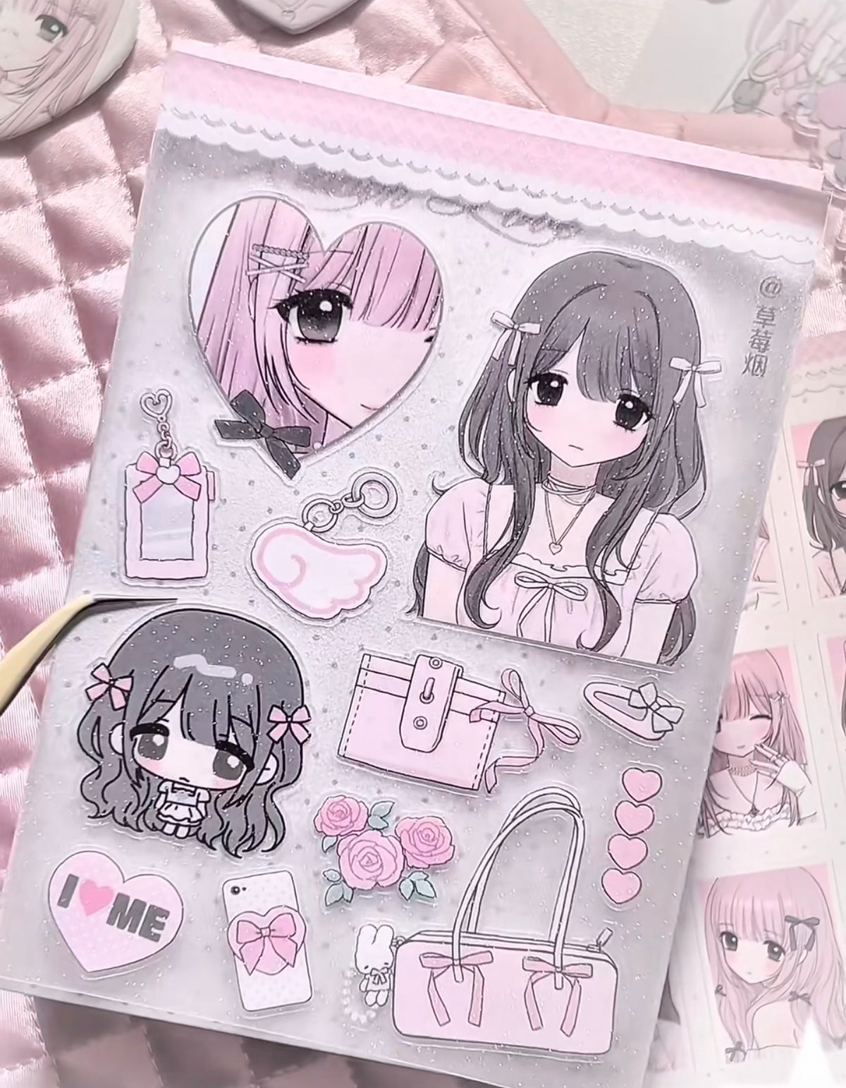 {strawberries & cig} rose love sticker collection