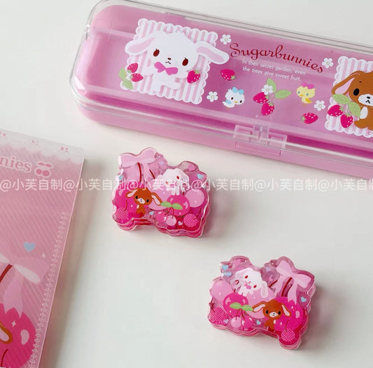 {byfufu} sugarbunnies cherry ribbon acrylic clip