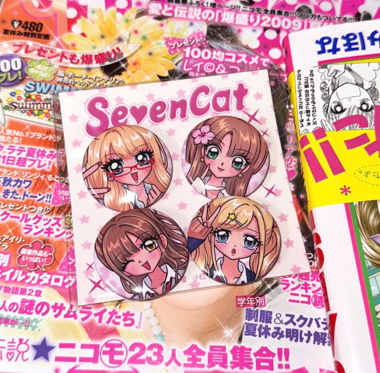 {sanwenmao} gals mini pin button set