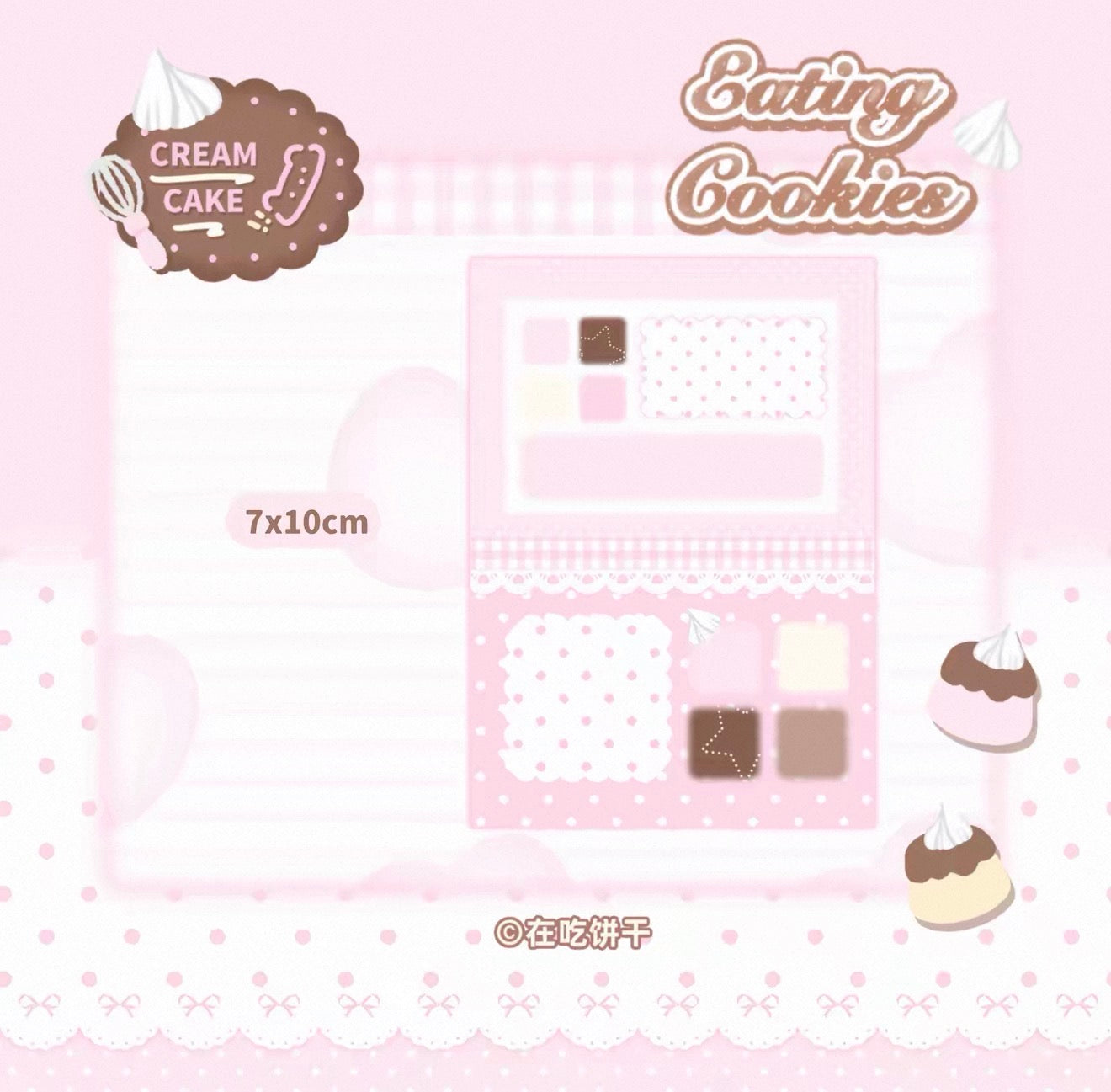 {eating cookies} cream cake note