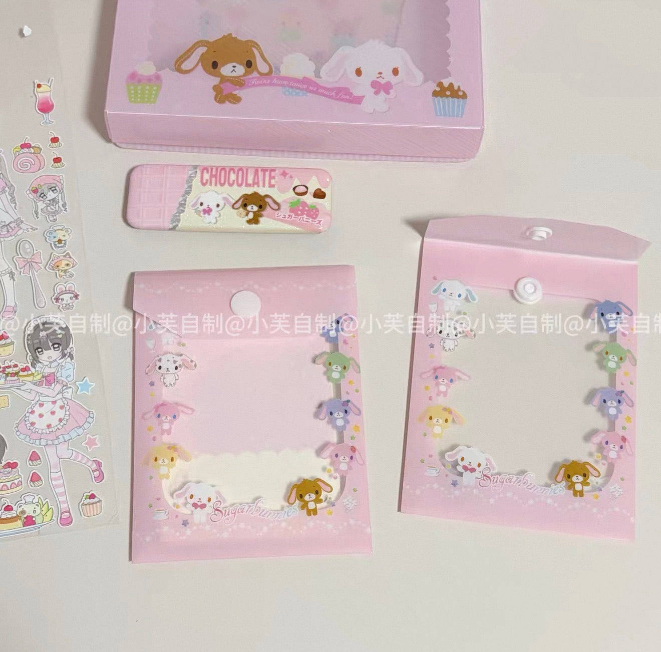 {byfufu} colorful sugarbunnies snap button pocket file