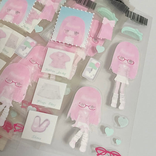 {coral tree} pink ribbon look sticker