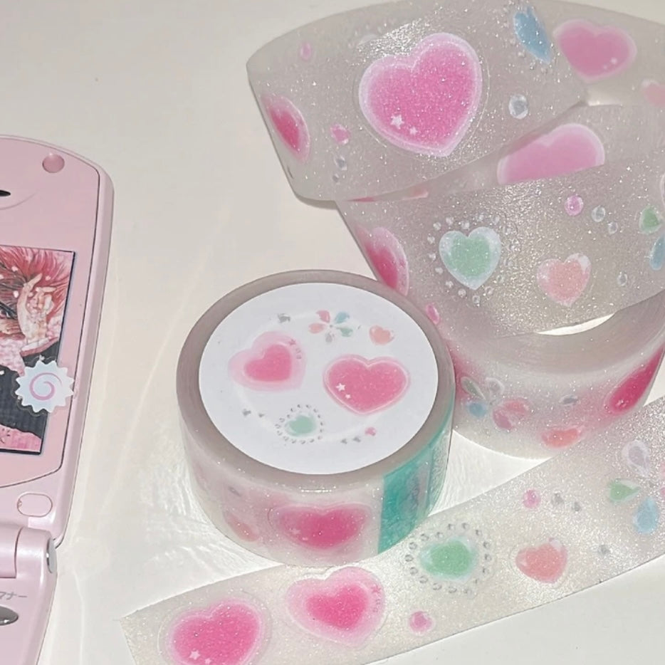 {coral tree} pink jewelry kiss cut tape