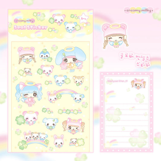 {creamy milky} clover angels sticker