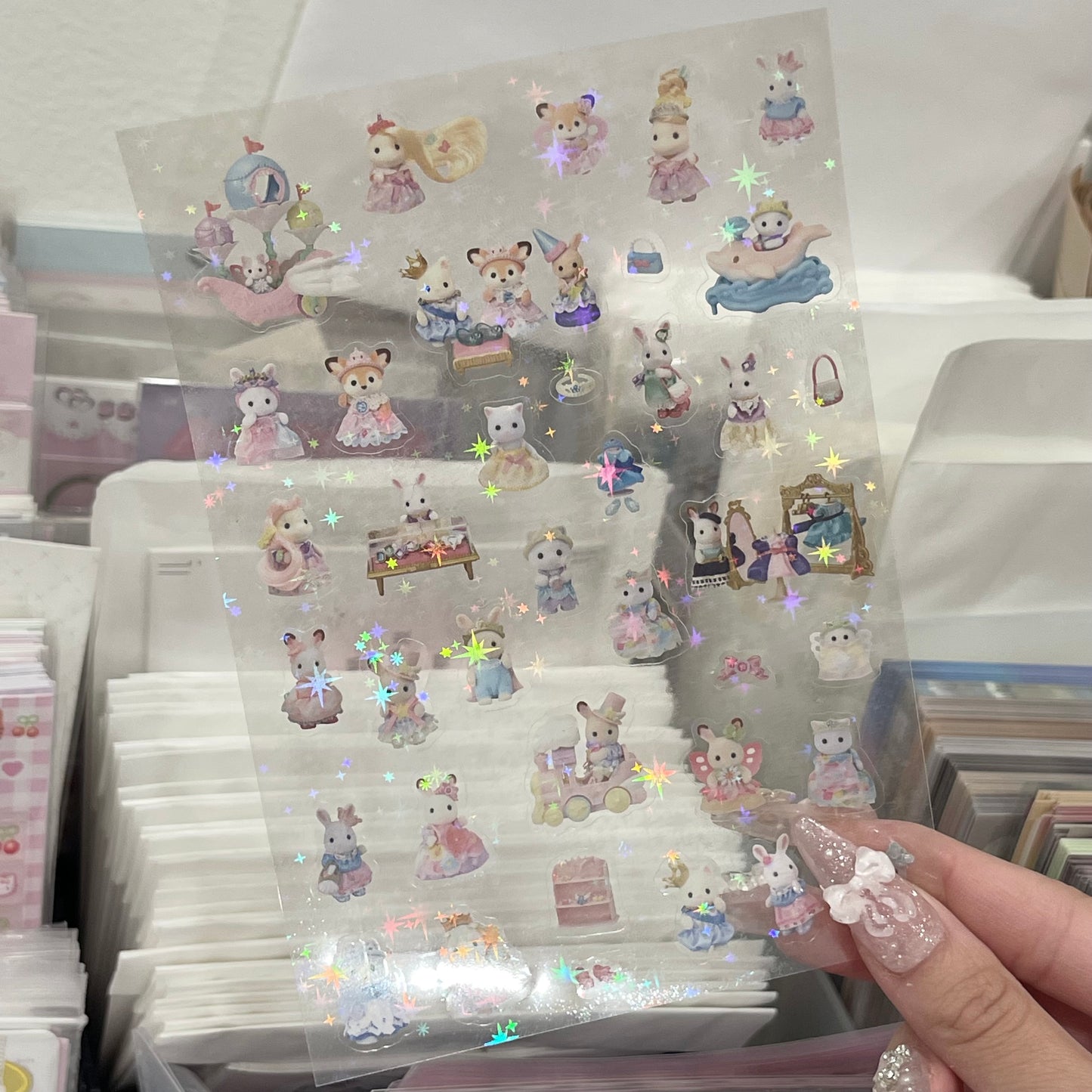 {HRTSTICKER} baby sylvanian family stickers (8 types)