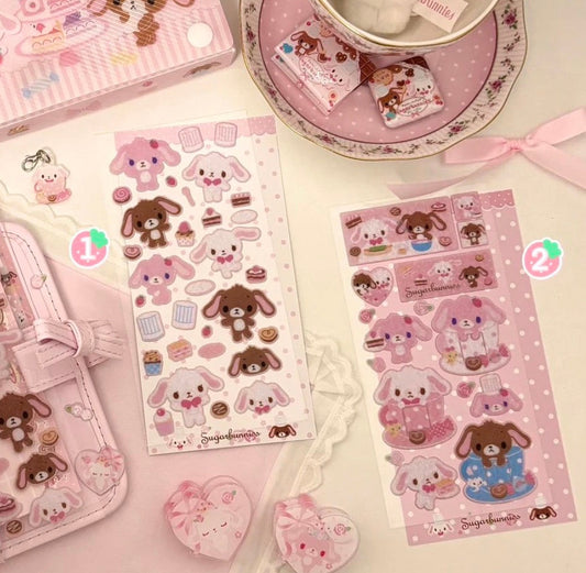 {homemade chestnut} pink sugarbunnies chef felt sticker