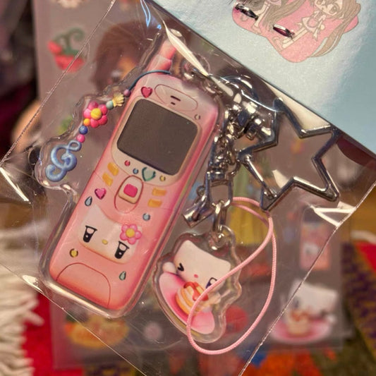 {YAO} vintage phone acrylic keychain