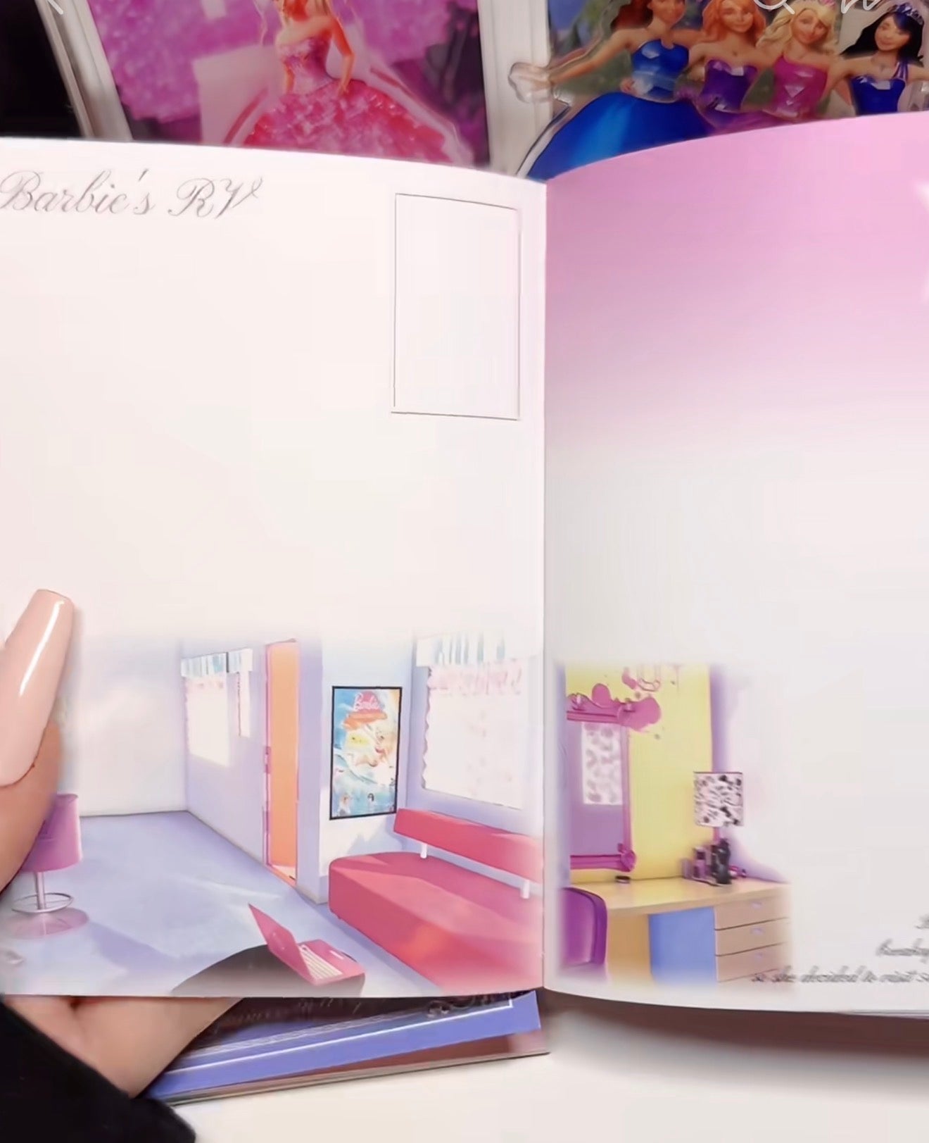 {c-贴纸书} barbie scene deco notebook