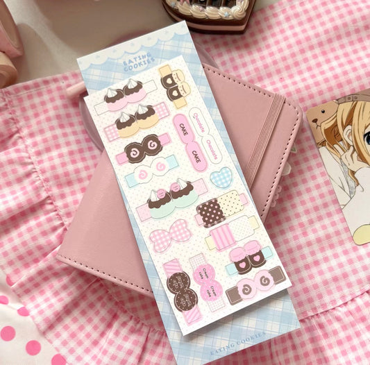 {eating cookies} cake index sticker