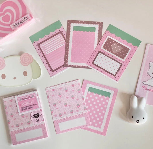 {yummylist} strawberry chocolate note set