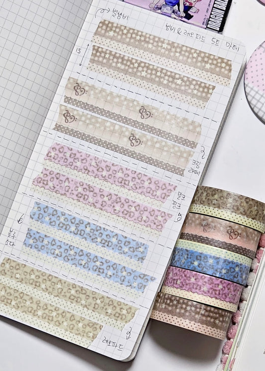 {hipromland} bambi and leopard dote washi tape
