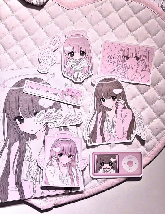 {strawberries & cig} mute mode sticker set a
