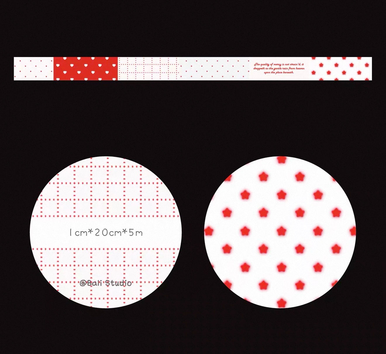 {bali studio} red and blue stitching tape