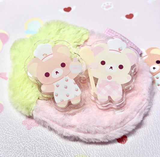{cream french toast} chef rilakkuma clip kit set