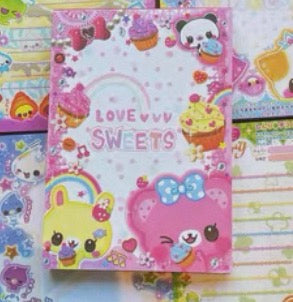 {fei dao} vintage pink sweet bear 100p memo