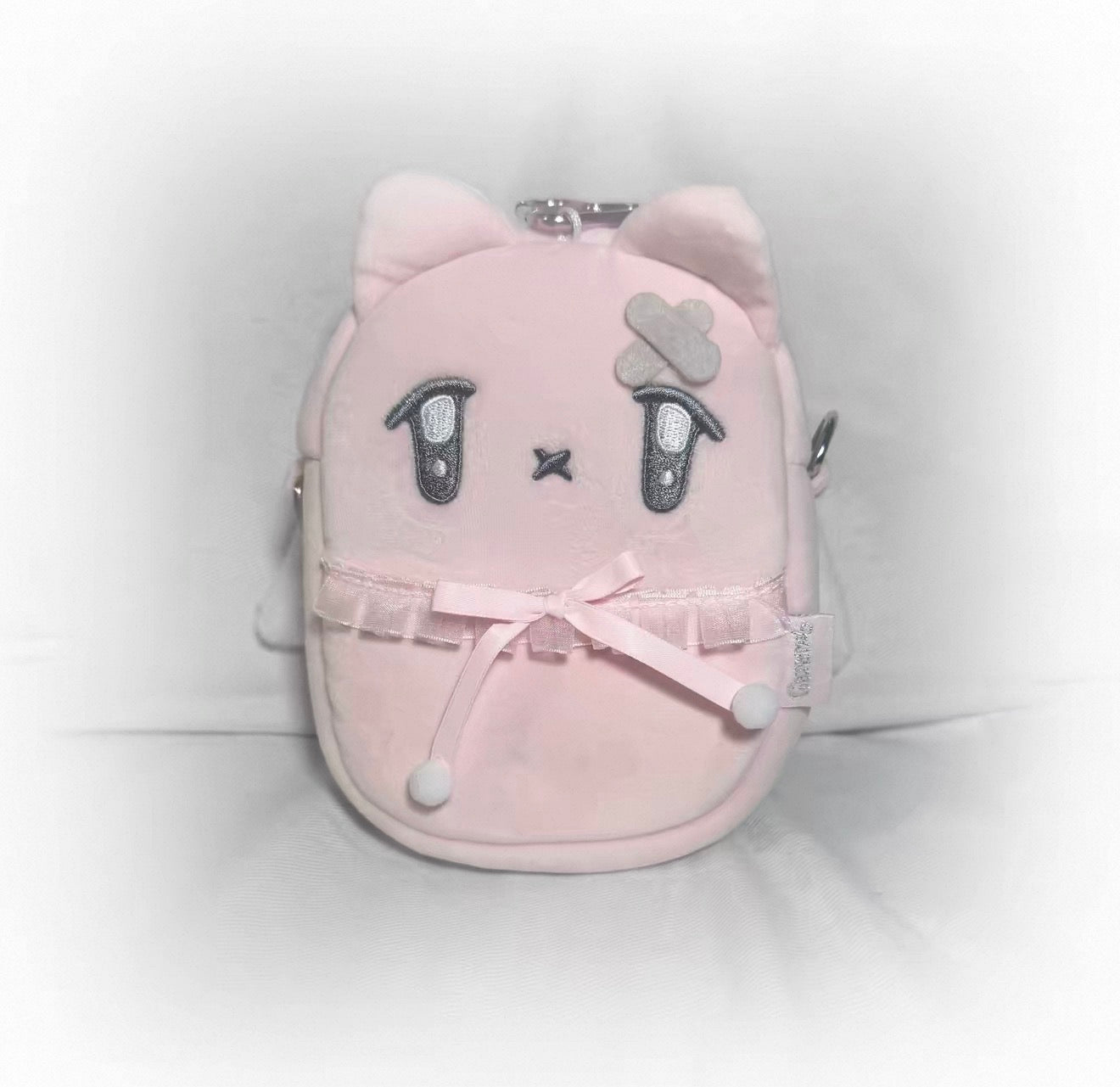 {caramel rain} angel cat baby lace plush bag