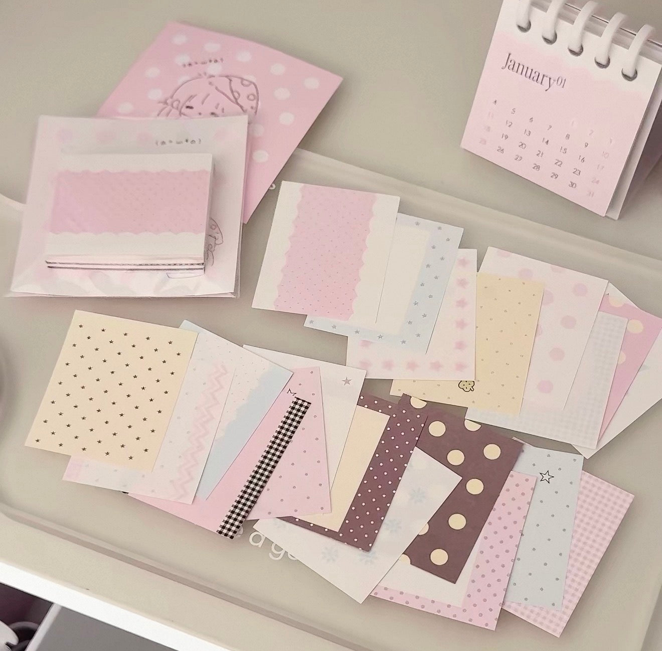 {ribbon shop} mini pattern memo set