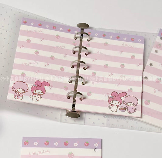 {byfufu} my melody and piano striped strawberry a7/m5 refill