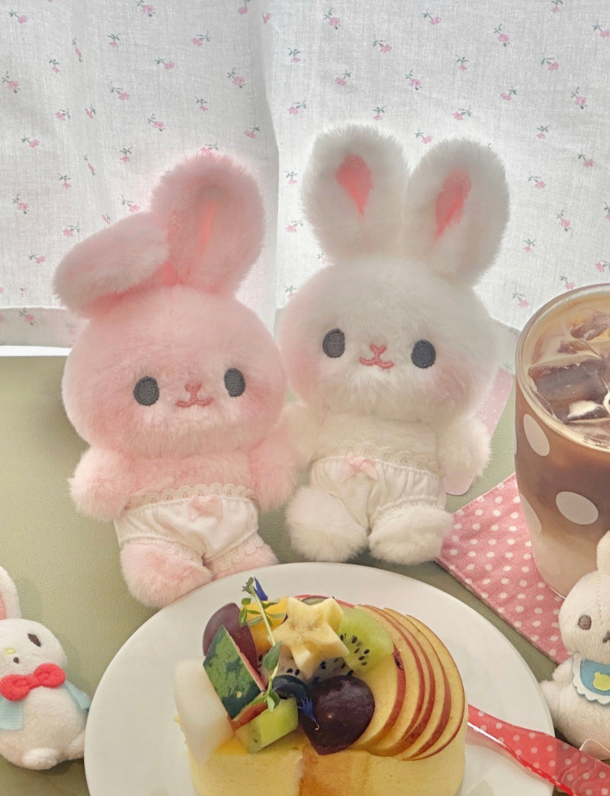{angora lora} rabbit doll plush keyring