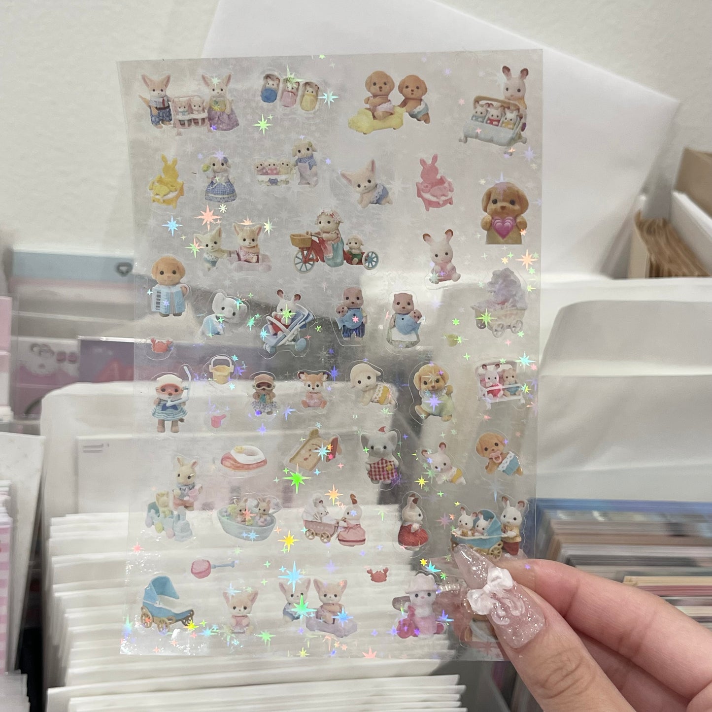 {HRTSTICKER} baby sylvanian family stickers (8 types)