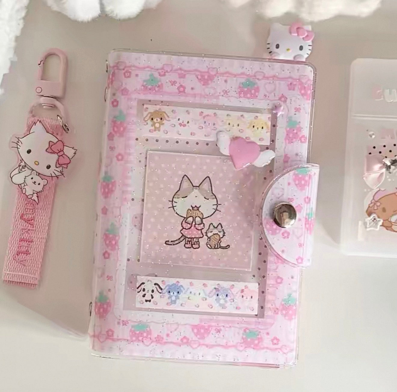 {yummylist} a7 glitter strawberry binder