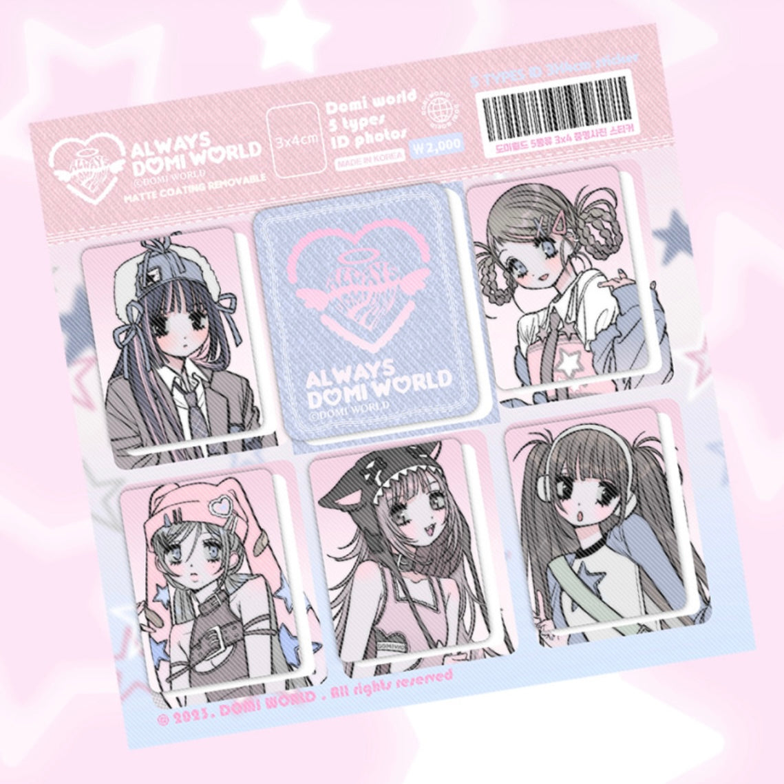 {domi world} pastel id sticker