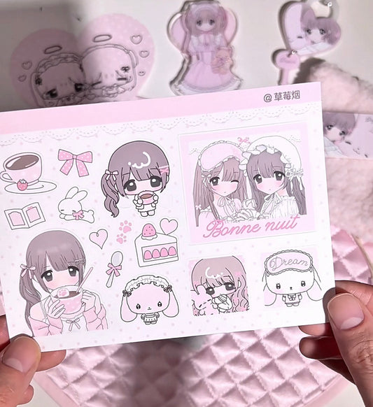 {strawberries & cig} day dream “fluffy” sticker collection