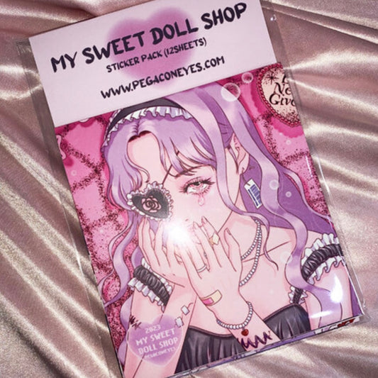 {pegacon eyes} 12pc sweet doll shop sticker set