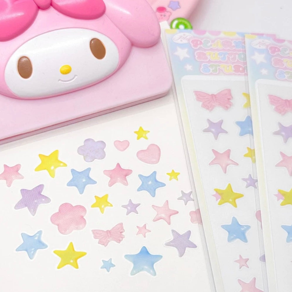 {pearly button} soft ceramic deco