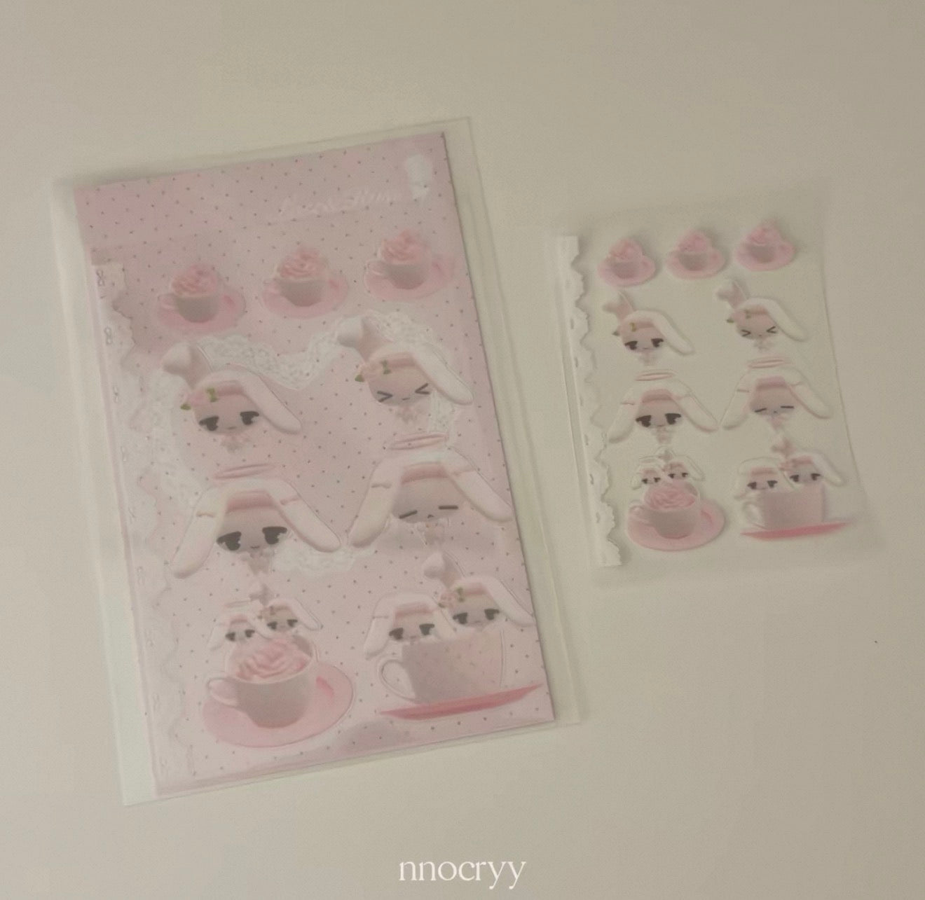 {nnocryy} cute bunny sticker set