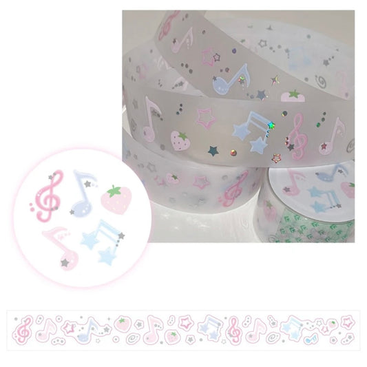 {coral tree} music note kiss cut tape