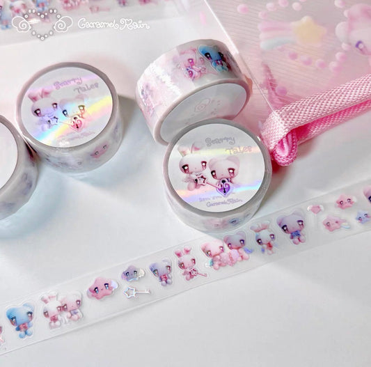 {caramel rain} starrytales holographic kiss cut tape