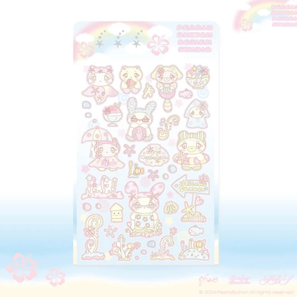 {pearly button} summer beach malamings