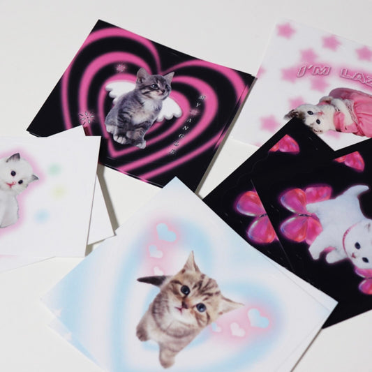 {seobbol} 10pc kitty sticker pack