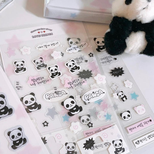 {love things} cute panda sticker