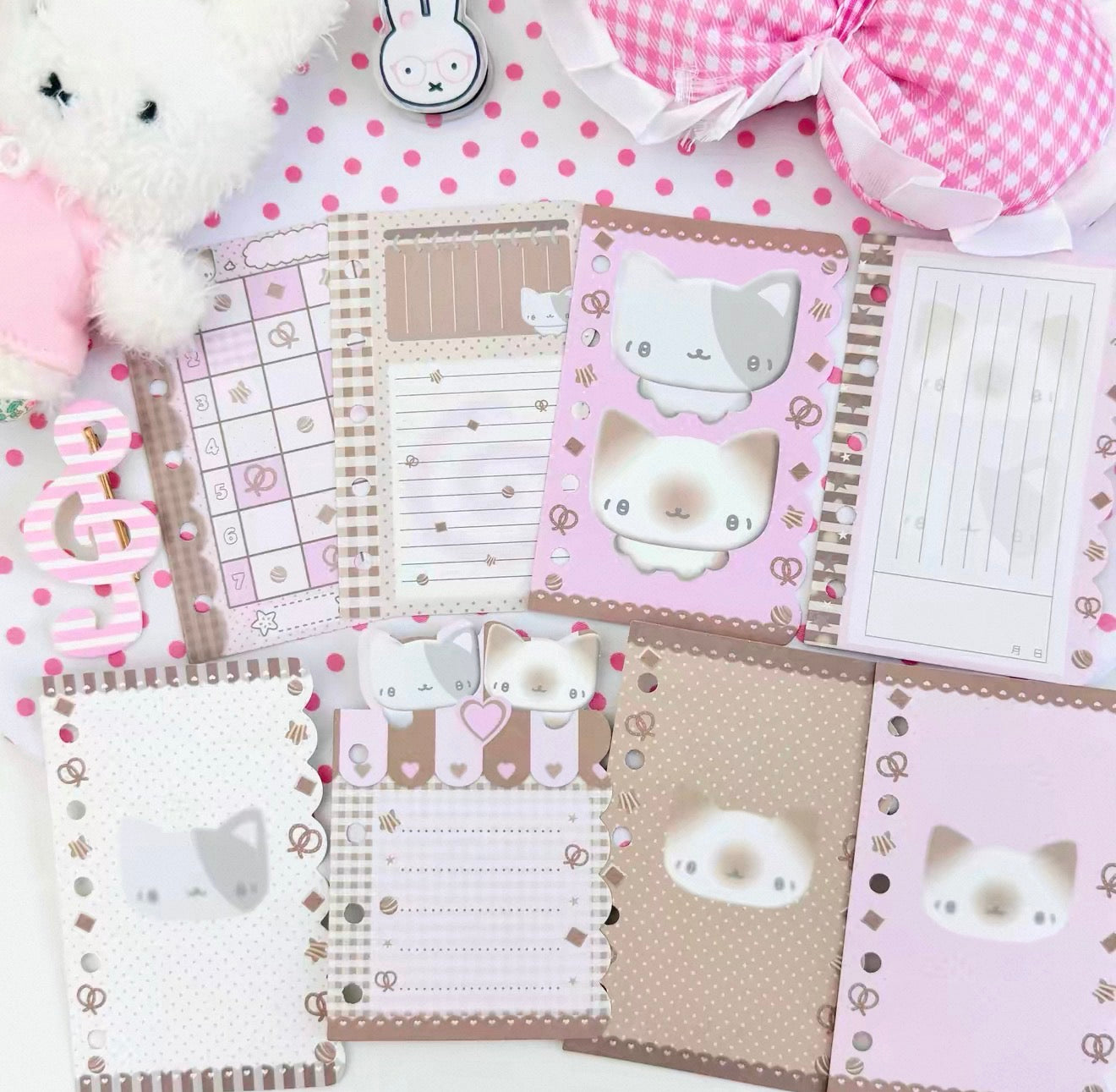 {pakupaku} m5 pink and brown cat refill set