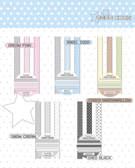 {hipromland} cloud dot divider washi tape