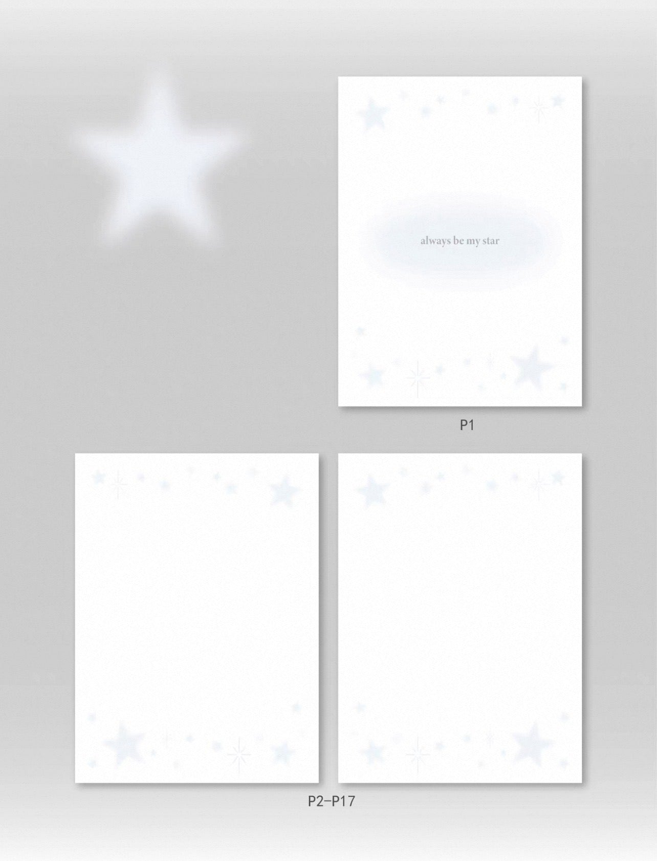 {pinkspark} with stars note