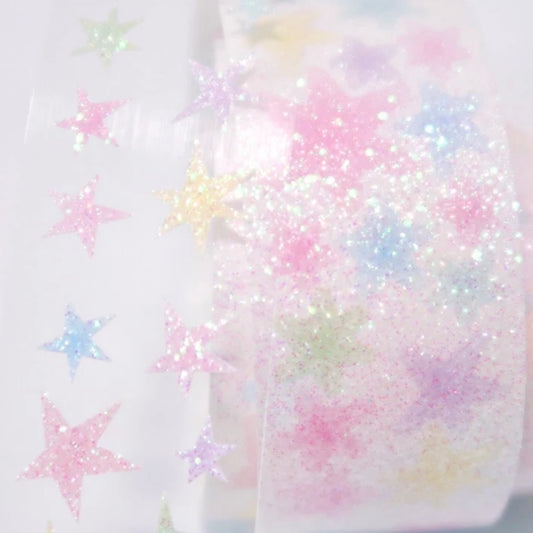 {pearly button} spiky sparkles kiss cut tape