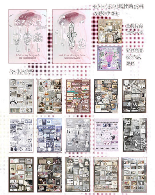 {c-贴纸书} 30p secret key sticker book