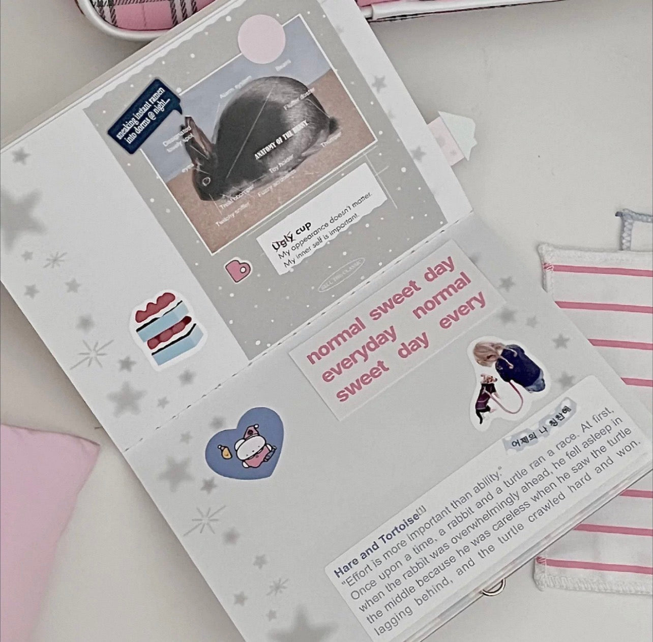 {pinkspark} with stars note