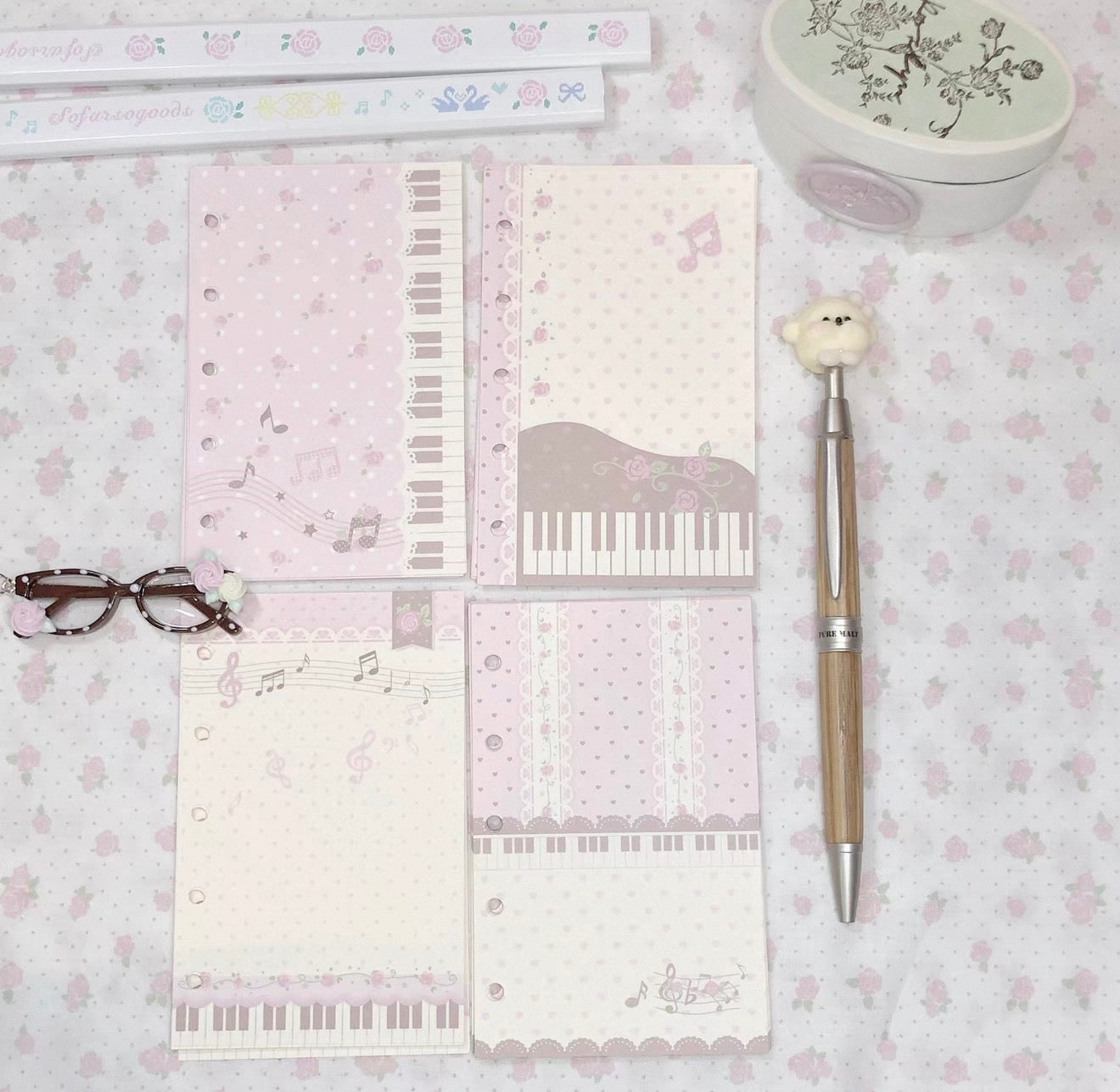 {DearDoris} m5/a7 music note binder refill set