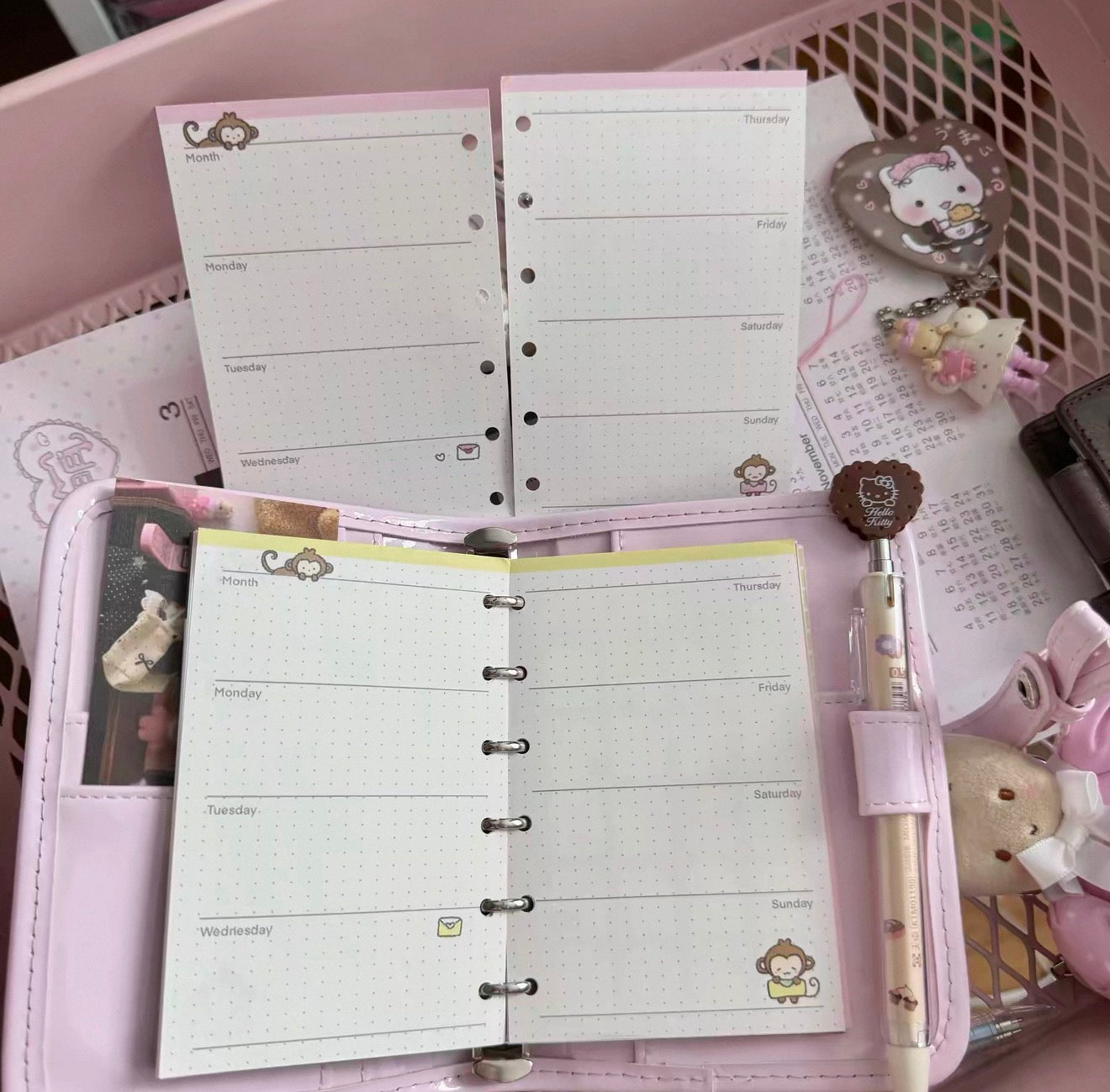 {heart bunny} a7/m5 little monkey weekly refill
