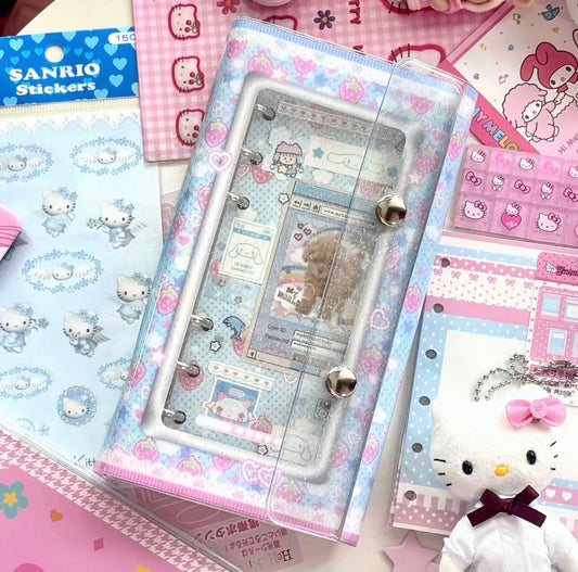{yummylist} a7 half blue strawberry binder